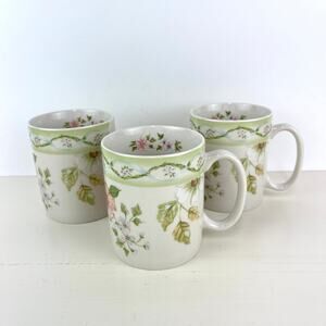 Tracy Porter Set of 3 Mugs Cottage Trellis Collection